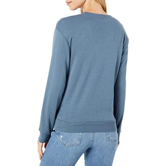 ALTERNATIVE Washed Terry Throwback Sweatshirt in Washed Denim - NWT XS - Picture 2 of 3